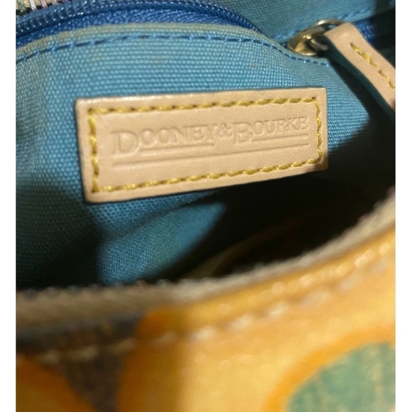 Dooney bourke canvas print Colorful Heart Patterned  shoulder Women's Bag - Picture 7 of 7